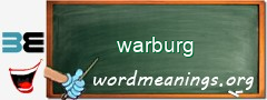 WordMeaning blackboard for warburg